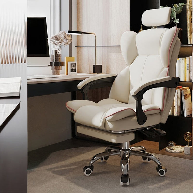 Light Luxury Ergonomic Executive Chair with Footrest