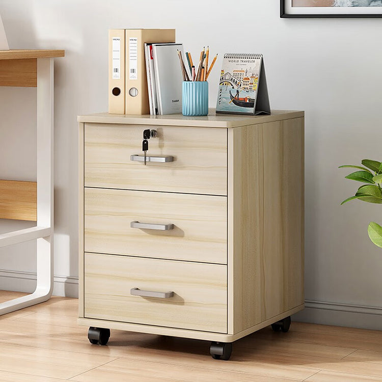 Wooden Lockable Drawer Cabinet