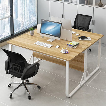 Simplified bold steel frame desk computer desk office employee desk